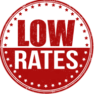 We offer LOW rates!